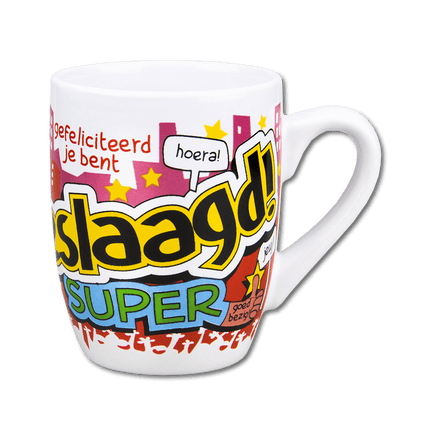 Mok Geslaagd School 12cm van Paper Dreams koop je bij Partywinkel