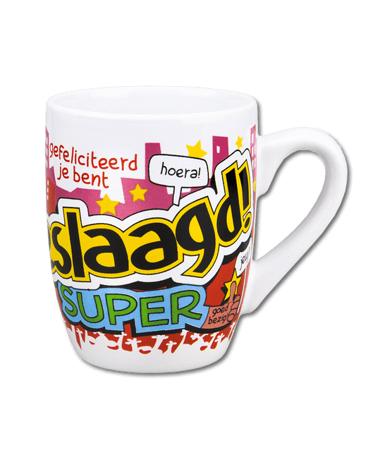 Mok Geslaagd School 12cm van Paper Dreams koop je bij Partywinkel