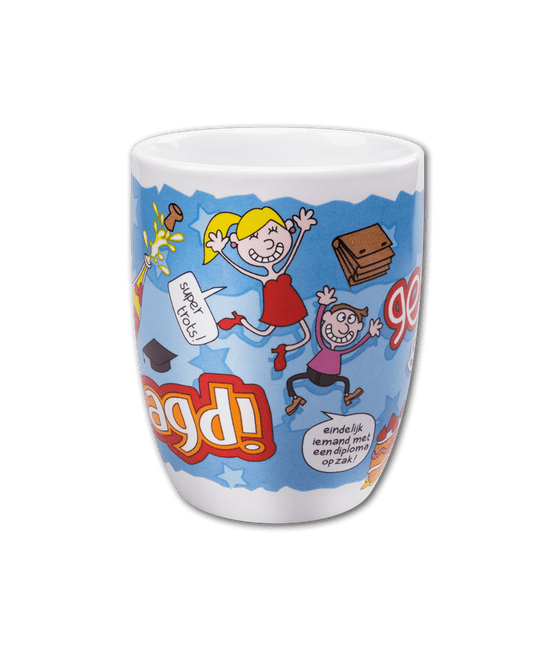 Mok Geslaagd Te Gek 12cm van Paper Dreams koop je bij Partywinkel