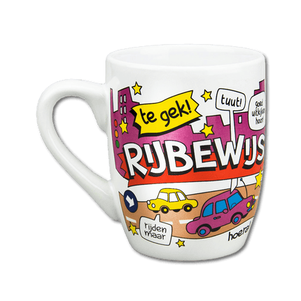 Mok Rijbewijs 12cm van Paper Dreams koop je bij Partywinkel