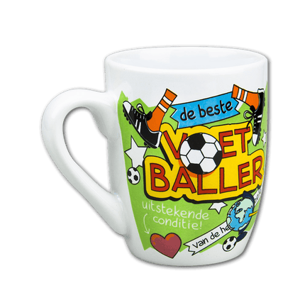 Mok Voetballer 12cm van Paper Dreams koop je bij Partywinkel