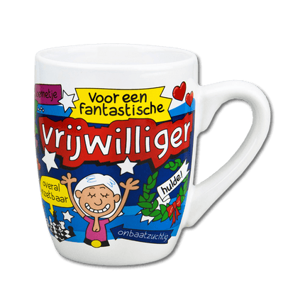 Mok Vrijwilliger 12cm van Paper Dreams koop je bij Partywinkel