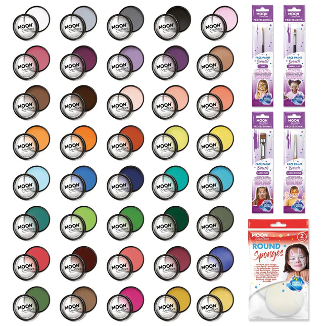 Moon Creations Pro Face Paint Cake Pots Black 36g van Moon Creations koop je bij Partywinkel