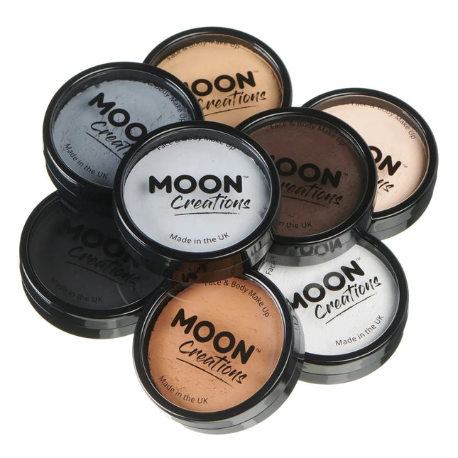 Moon Creations Pro Face Paint Cake Pots Mid Brown 36g van Moon Creations koop je bij Partywinkel