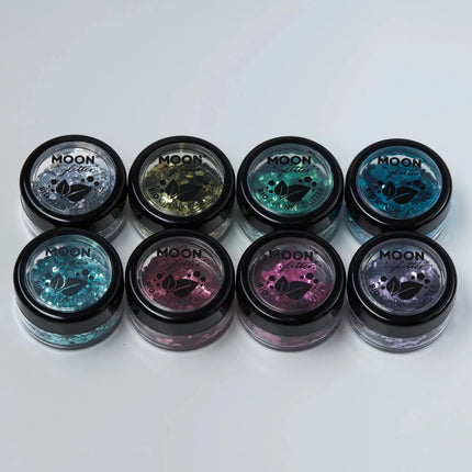 Moon Glitter Bio Chunky Glitter Silver 3g van Moon Creations koop je bij Partywinkel
