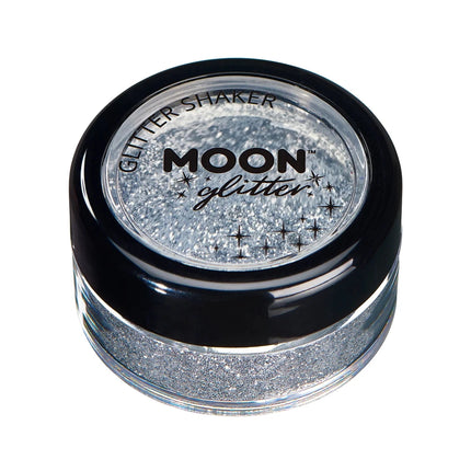 Moon Glitter Classic Fine Glitter Shakers Silver 5g van Moon Creations koop je bij Partywinkel