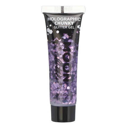 Moon Glitter Holographic Chunky Glitter Gel Purple 12ml van Moon Creations koop je bij Partywinkel