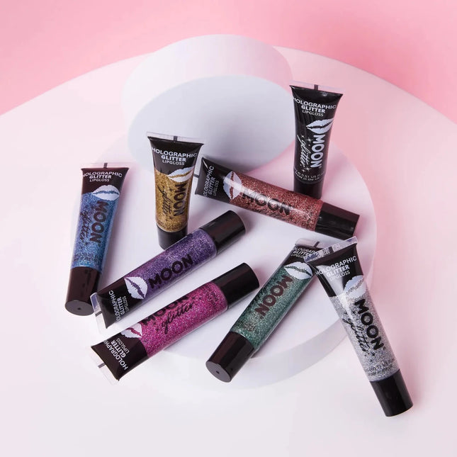 Moon Glitter Holographic Glitter Lipgloss Black 15ml van Moon Creations koop je bij Partywinkel