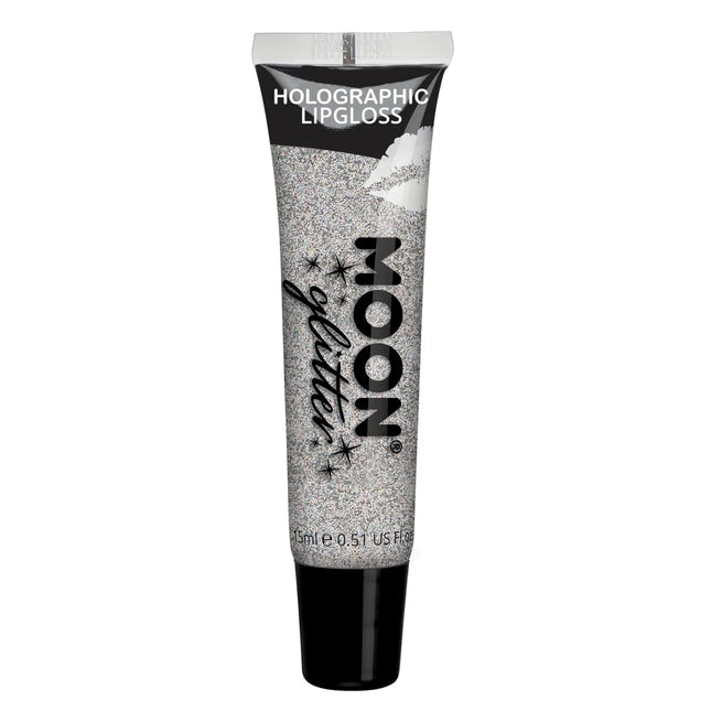 Moon Glitter Holographic Glitter Lipgloss Silver 15ml van Moon Creations koop je bij Partywinkel