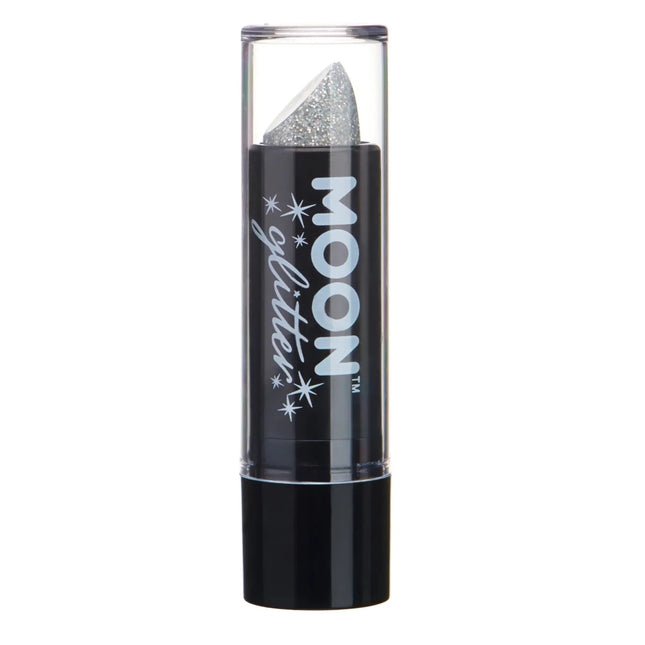 Moon Glitter Holographic Glitter Lipstick Silver 4.2g van Moon Creations koop je bij Partywinkel