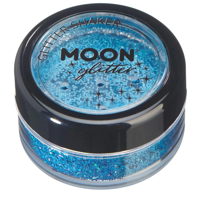 Moon Glitter Holographic Glitter Shakers Blue 5g van Moon Creations koop je bij Partywinkel