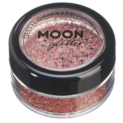 Moon Glitter Holographic Glitter Shakers Rose Gold 5g van Moon Creations koop je bij Partywinkel