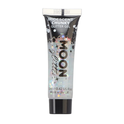 Moon Glitter Iridescent Chunky Glitter Gel White 12ml van Moon Creations koop je bij Partywinkel