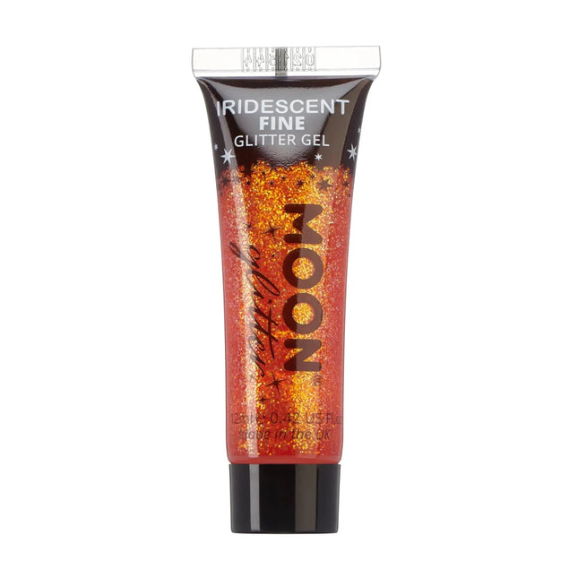 Moon Glitter Iridescent Fine Glitter Gel Cherry 12ml van Moon Creations koop je bij Partywinkel