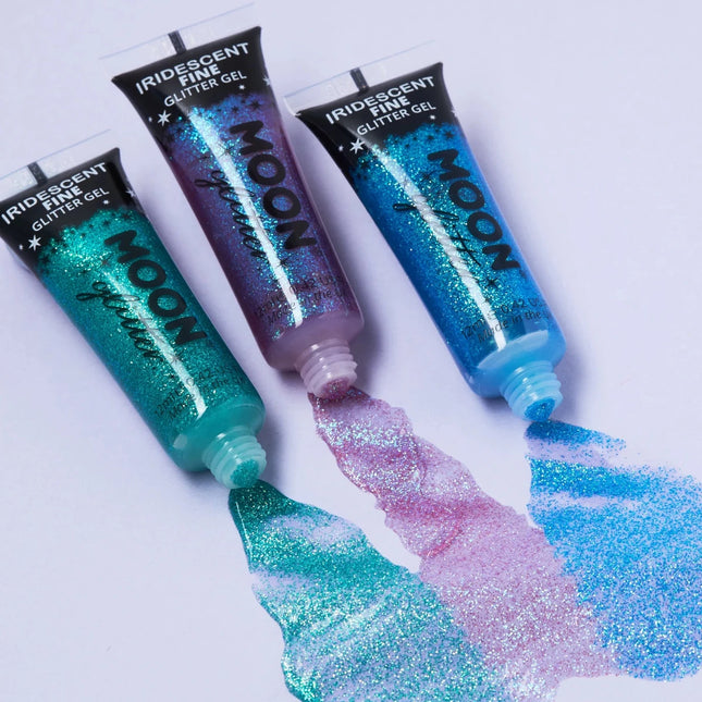 Moon Glitter Iridescent Fine Glitter Gel Purple 12ml van Moon Creations koop je bij Partywinkel
