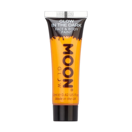 Moon Glow Glow in the Dark Face Paint Orange 12ml van Moon Creations koop je bij Partywinkel