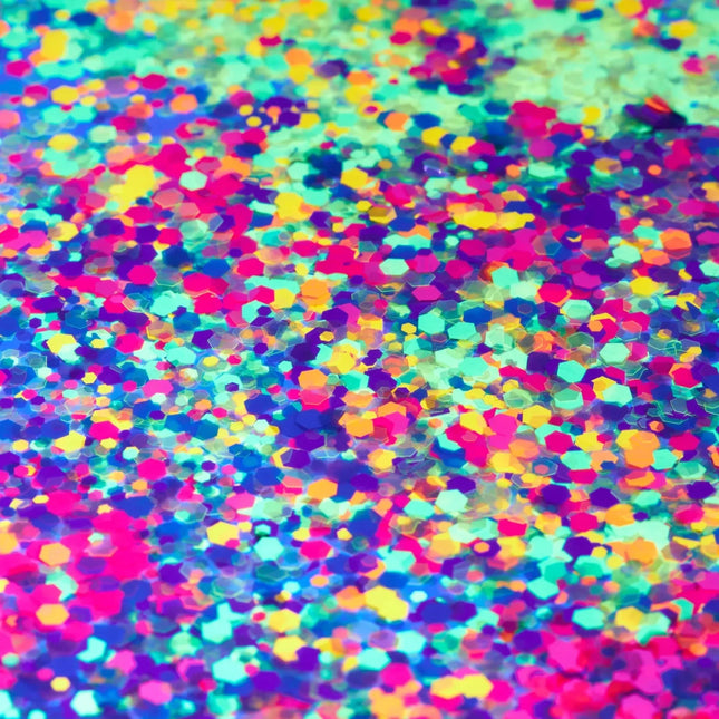 Moon Glow Neon UV Chunky Glitter Orange 3g van Moon Creations koop je bij Partywinkel