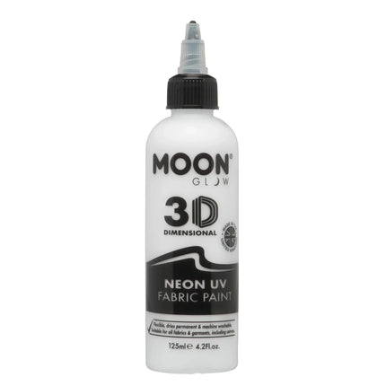 Moon Glow Neon UV Fabric Paint 125ml White 125ml van Moon Creations koop je bij Partywinkel