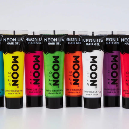 Moon Glow Neon UV Hair Gel Intense Blue 20ml van Moon Creations koop je bij Partywinkel