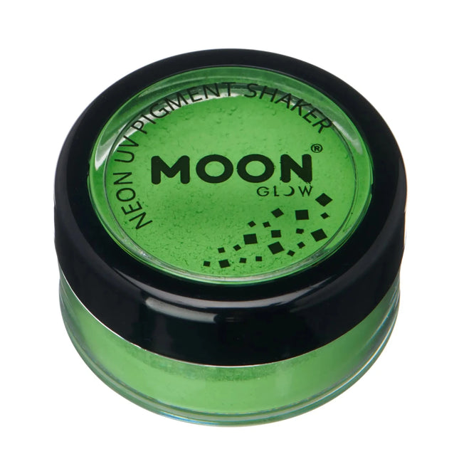 Moon Glow Neon UV Pigment Shakers Intense Green 5g van Moon Creations koop je bij Partywinkel