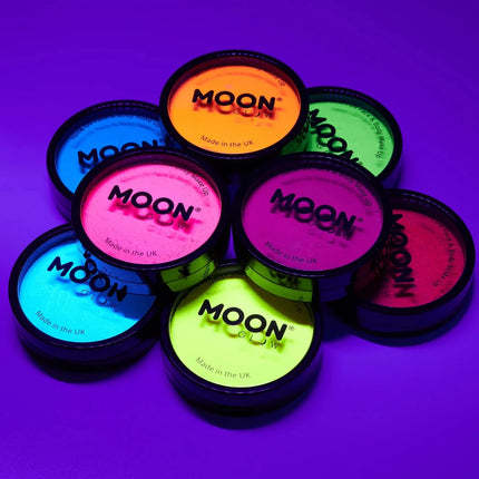 Moon Glow Neon UV Pro Face Paint Intense Yellow 36g van Moon Creations koop je bij Partywinkel