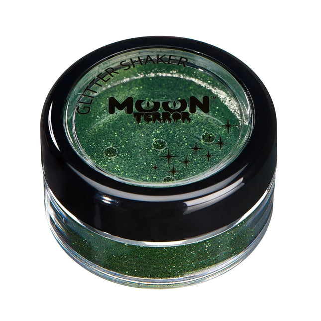 Moon Terror Halloween Glitter Shakers Zombie Green 5g van Moon Creations koop je bij Partywinkel
