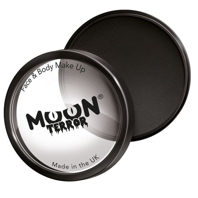 Moon Terror Halloween Pro Face Paint Midnight Black 36g van Moon Creations koop je bij Partywinkel