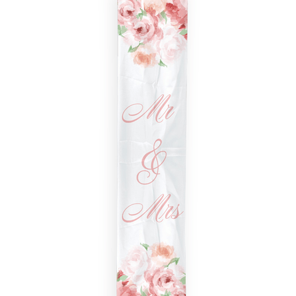 Mr, & Mrs, Banner Rozen 1,8m van Folat koop je bij Partywinkel
