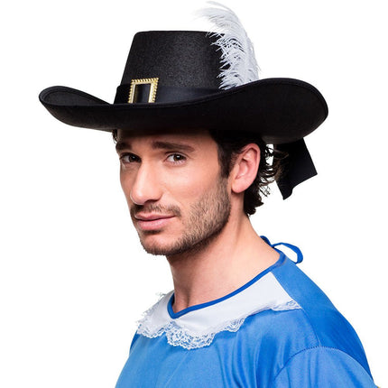 Musketier Hoed Witte Veer van Boland koop je bij Partywinkel