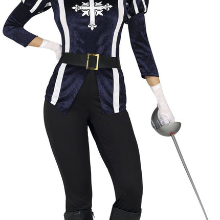 Musketier Kostuum Blauw Dames van Fiestas Guirca koop je bij Partywinkel