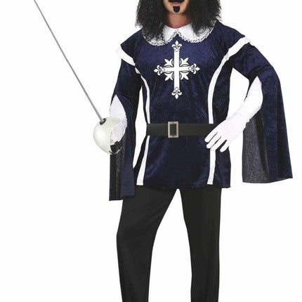Musketier Kostuum Heren Blauw van Fiestas Guirca koop je bij Partywinkel