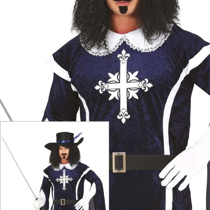 Musketier Kostuum Heren Blauw van Fiestas Guirca koop je bij Partywinkel