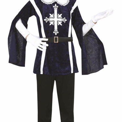 Musketier Kostuum Jongen Blauw van Fiestas Guirca koop je bij Partywinkel