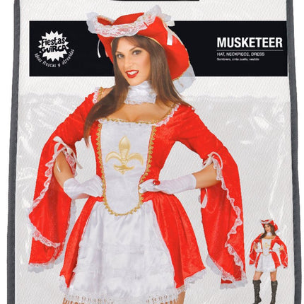 Musketier Kostuum Rood Wit van Fiestas Guirca koop je bij Partywinkel