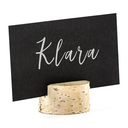 Naamkaarthouders Hout 4cm 6st van Partydeco koop je bij Partywinkel