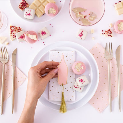 Naamkaartjes Flesje 16cm 6st van Partydeco koop je bij Partywinkel