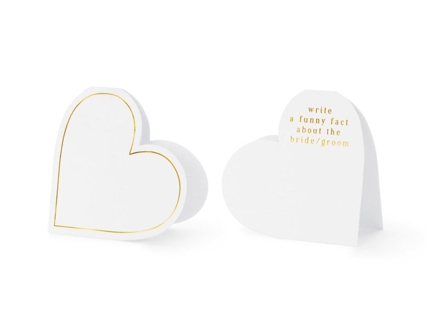 Naamkaartjes Hart 10st van Partydeco koop je bij Partywinkel