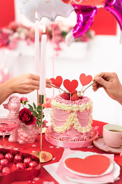 Hart Servetten 12,5cm 20st van Partydeco koop je bij Partywinkel