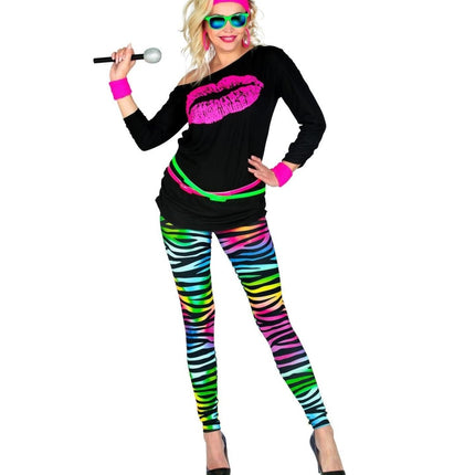 Neon 80S Legging Dames van Widmann koop je bij Partywinkel