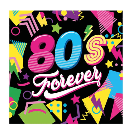 Neon 80S Servetten 33cm 12st van Fiestas Guirca koop je bij Partywinkel