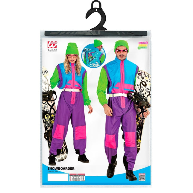 Neon 80s Skipak Snowboarder van Widmann koop je bij Partywinkel