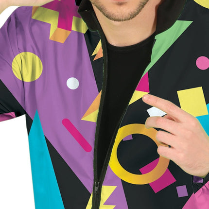 Neon 80S Trainingspak Fout Zwart Heren van Fiestas Guirca koop je bij Partywinkel