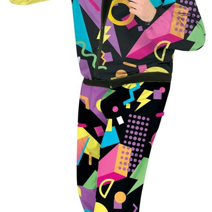 Neon 80S Trainingspak Fout Zwart Heren van Fiestas Guirca koop je bij Partywinkel