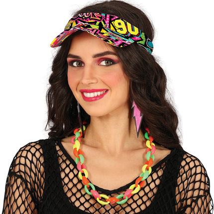 Neon 80S Zonneklep van Fiestas Guirca koop je bij Partywinkel