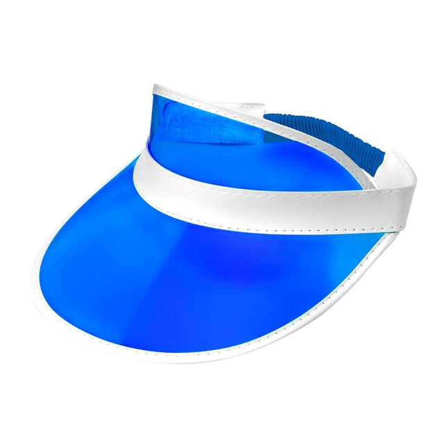Neon 80S Zonneklep Blauw van Widmann koop je bij Partywinkel