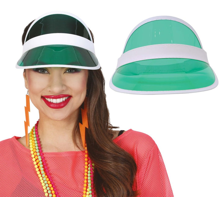 Neon 80S Zonneklep Groen 25cm van Fiestas Guirca koop je bij Partywinkel