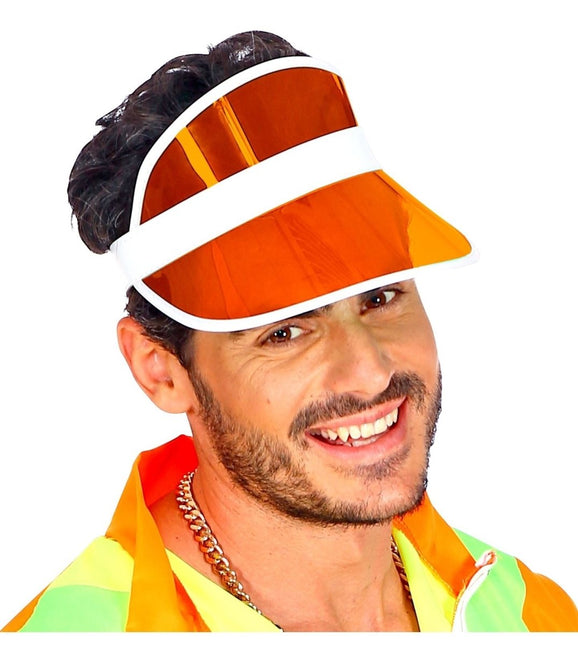 Neon 80S Zonneklep Oranje van Widmann koop je bij Partywinkel