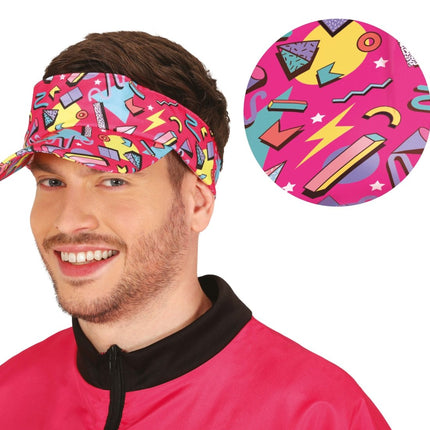 Neon 80S Zonneklep Roze van Fiestas Guirca koop je bij Partywinkel