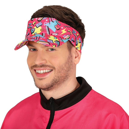 Neon 80S Zonneklep Roze van Fiestas Guirca koop je bij Partywinkel