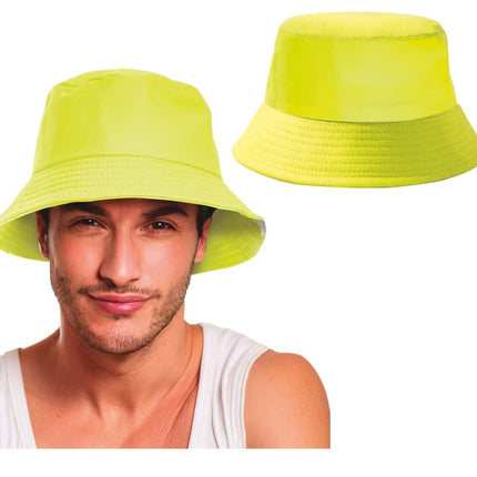 Neon Gele Bucket Hat van Fiestas Guirca koop je bij Partywinkel